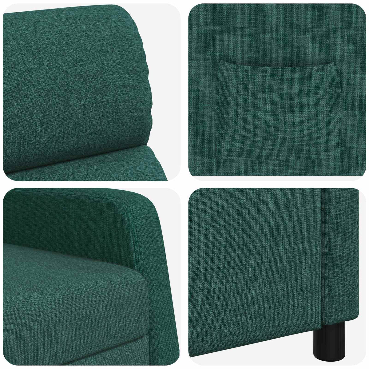 Relaxfauteuil Donkergroen Stof