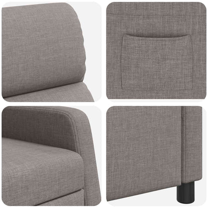 Relaxfauteuil Taupe Stof