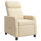 Relaxfauteuil crèmekleurig stof 66x95x100 cm