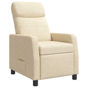 Relaxfauteuil crèmekleurig stof 66x95x100 cm