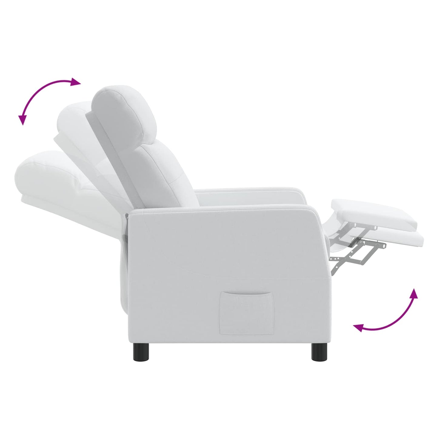 Relaxfauteuil Wit Stof