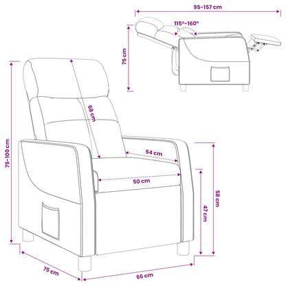 Relaxfauteuil Wit Stof
