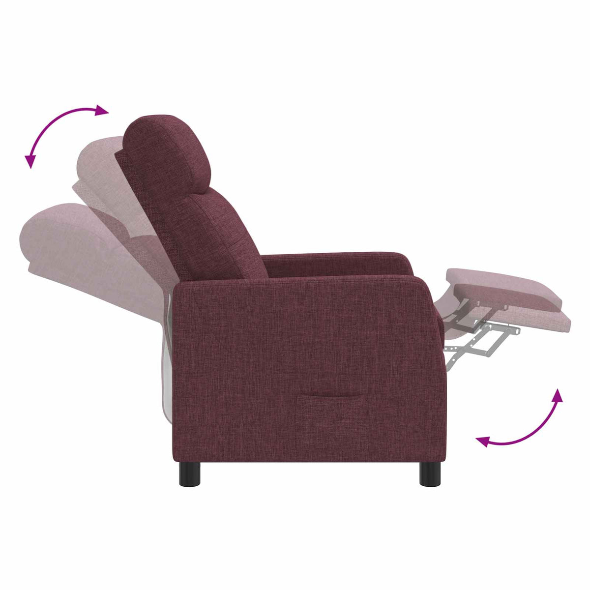 Relaxfauteuil Paars Stof