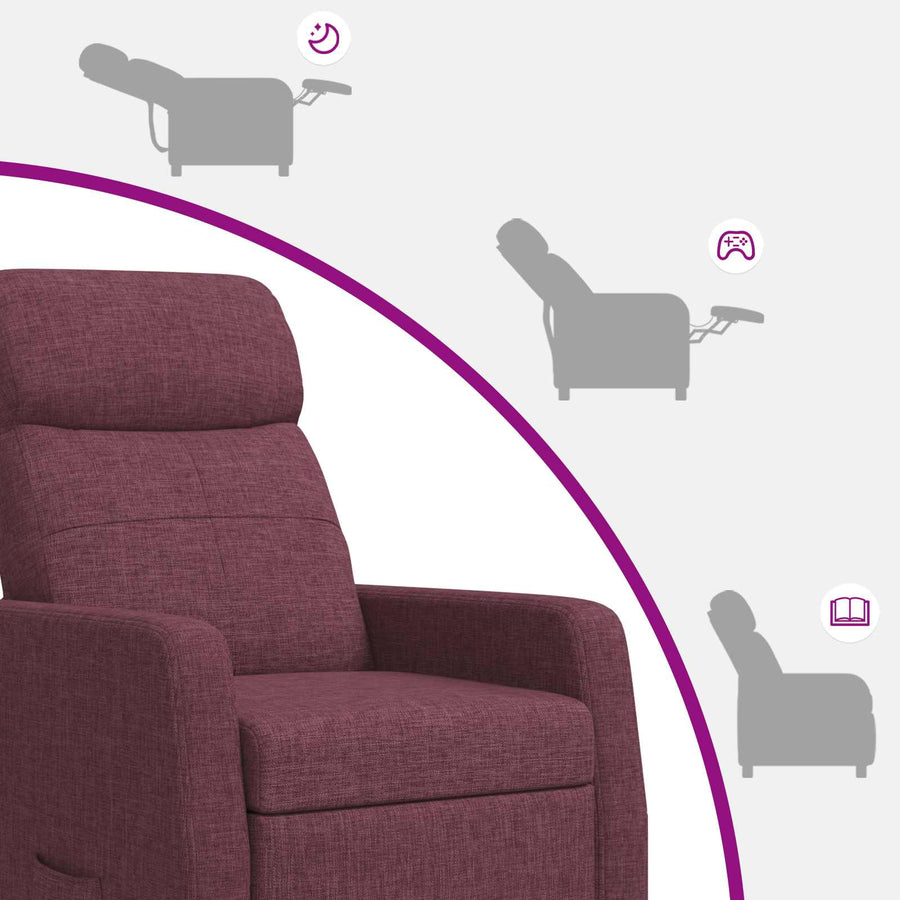 Relaxfauteuil Paars Stof