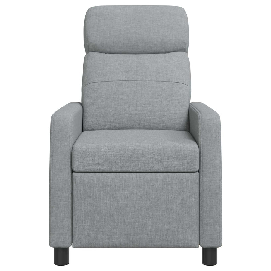 Massage Recliner Lichtgrijs Stof