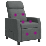 Massage fauteuil donkergrijs stof