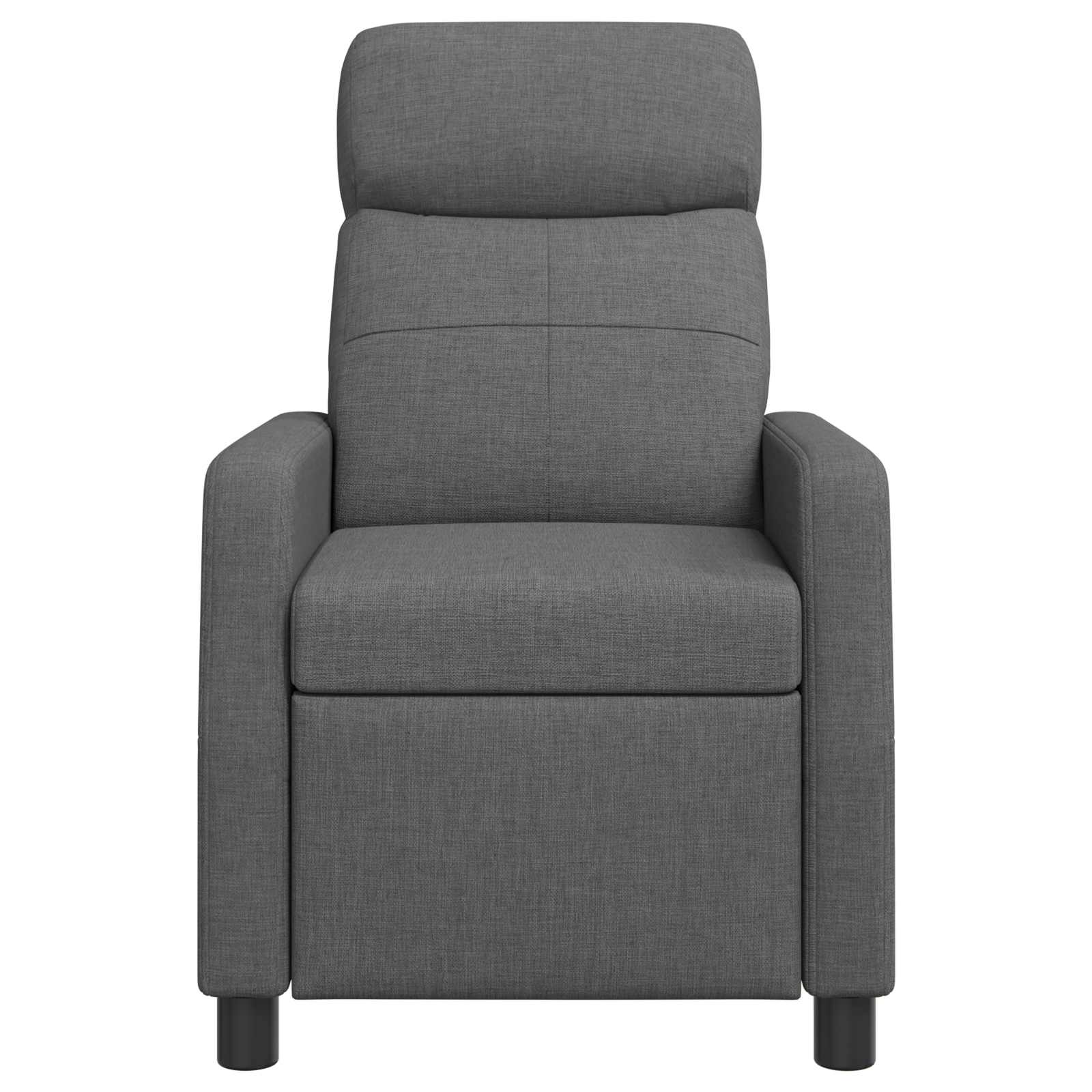 Massage Recliner Donkergrijs Stof