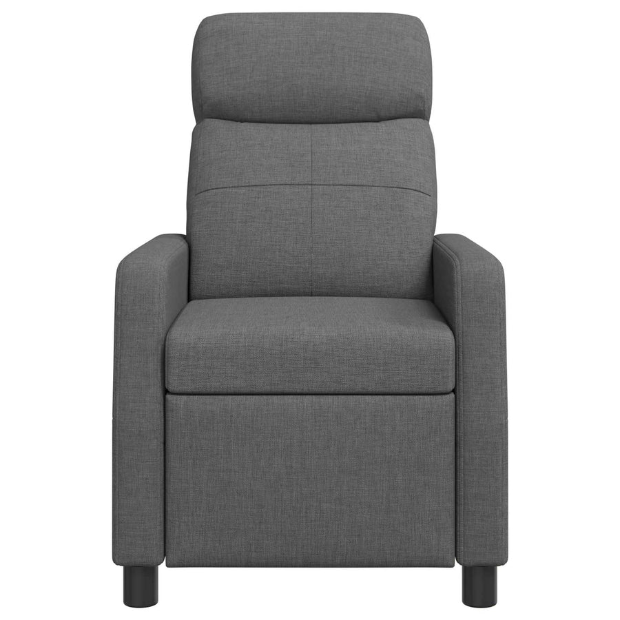 Massage Recliner Donkergrijs Stof