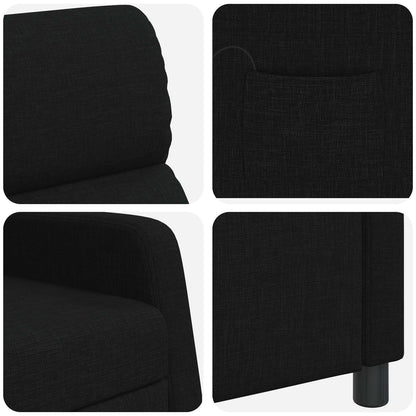 Massage Recliner Zwart Stof