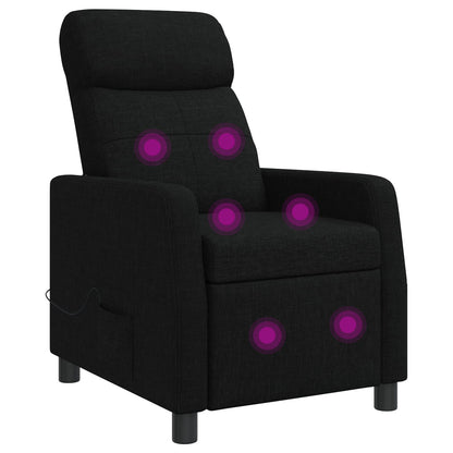 Massage Recliner Zwart Stof