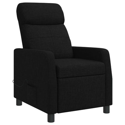 Massage Recliner Zwart Stof