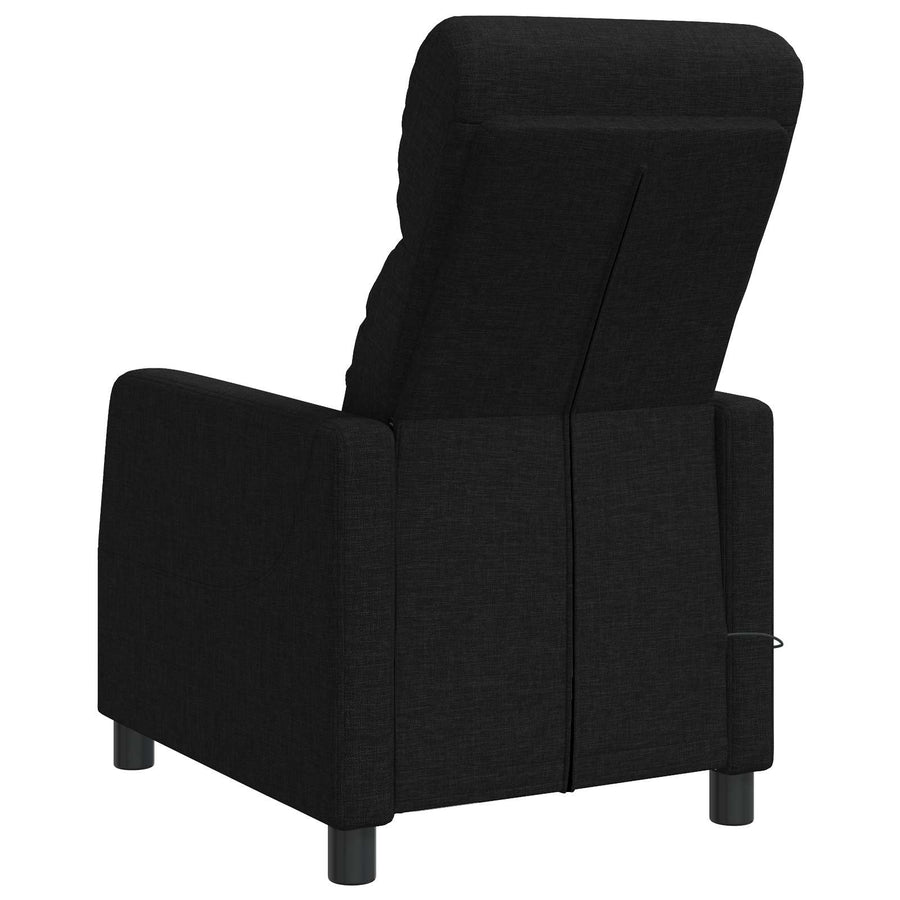 Massage Recliner Zwart Stof
