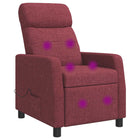 Massage Recliner Wijnrood Stof