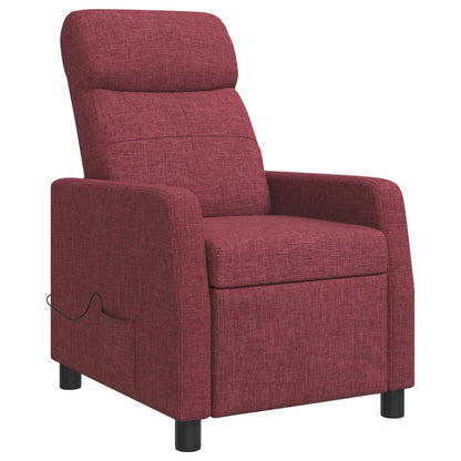 Massage Recliner Wijnrood Stof