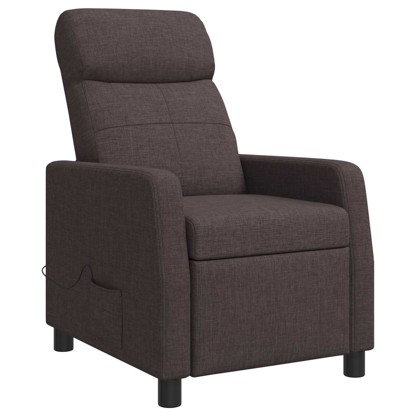 Massage Recliner Donkerbruin Stof