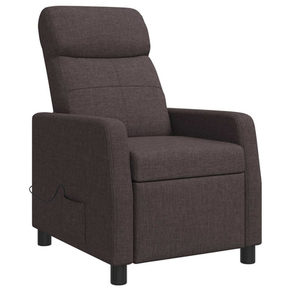 Massage Recliner Donkerbruin Stof
