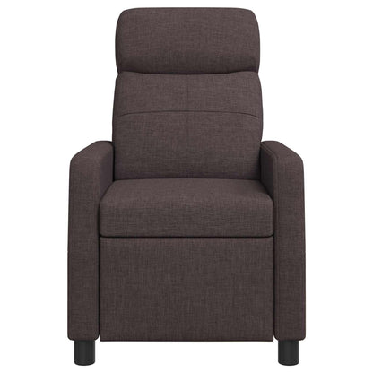Massage Recliner Donkerbruin Stof