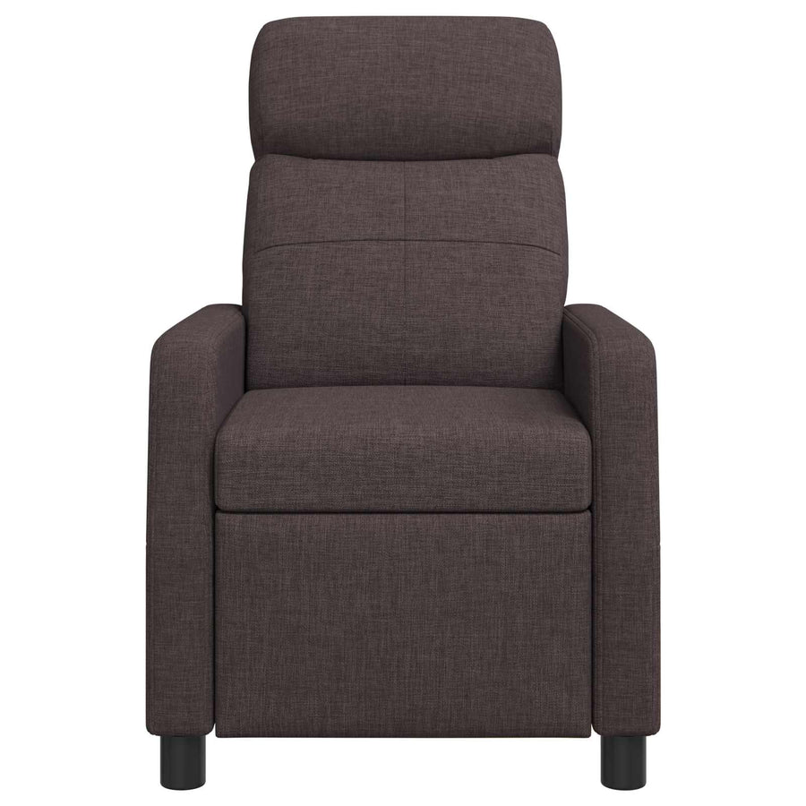 Massage Recliner Donkerbruin Stof