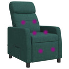 Massage Recliner Donkergroen Stof