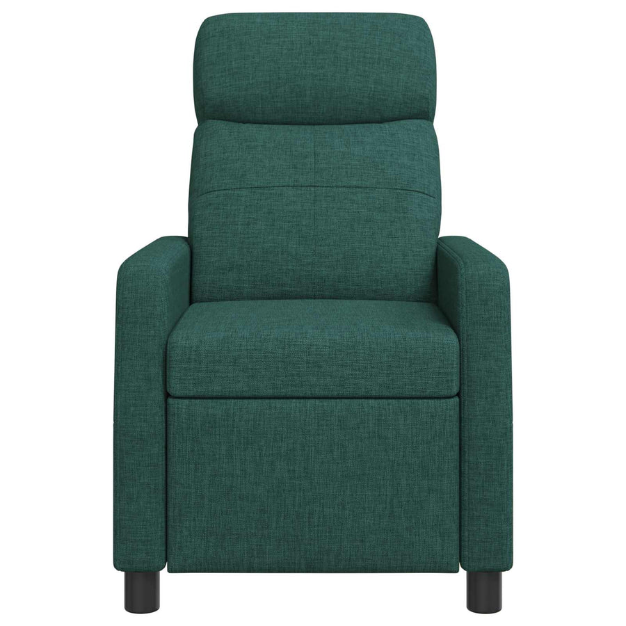 Massage Recliner Donkergroen Stof
