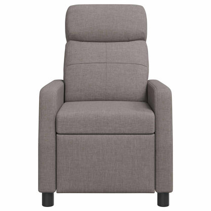 Massage Recliner Taupe Stof