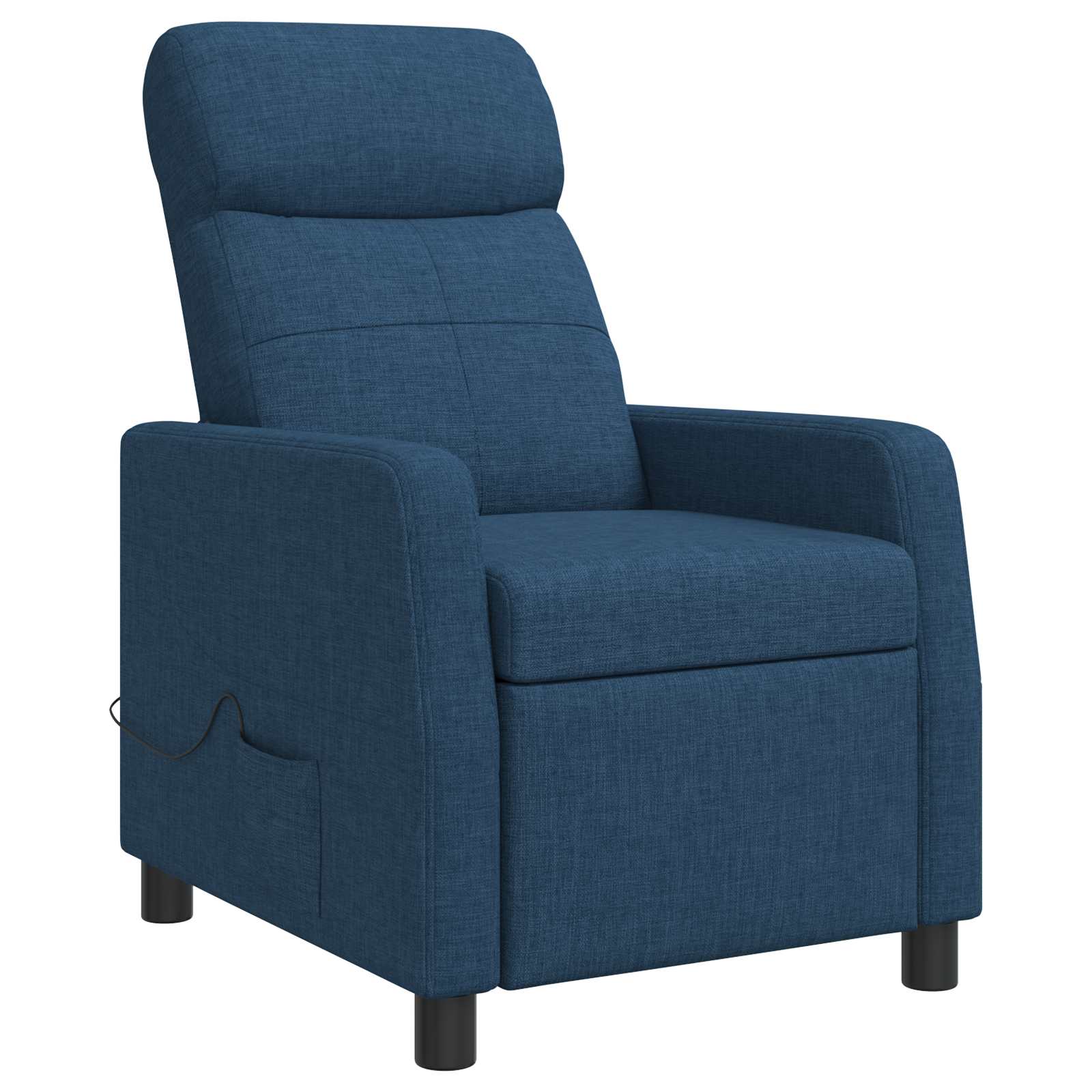 Massage Recliner Blauw Stof