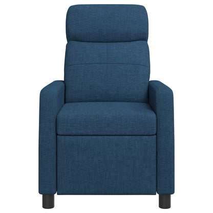 Massage Recliner Blauw Stof