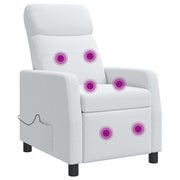 Massagefauteuil wit stof 66x95x100 cm
