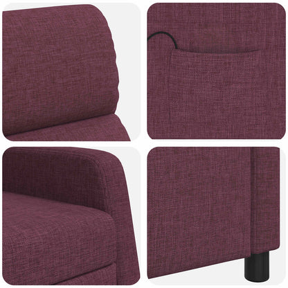 Massage Recliner Paars Stof
