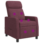 Massage fauteuil paars stof 110 kg