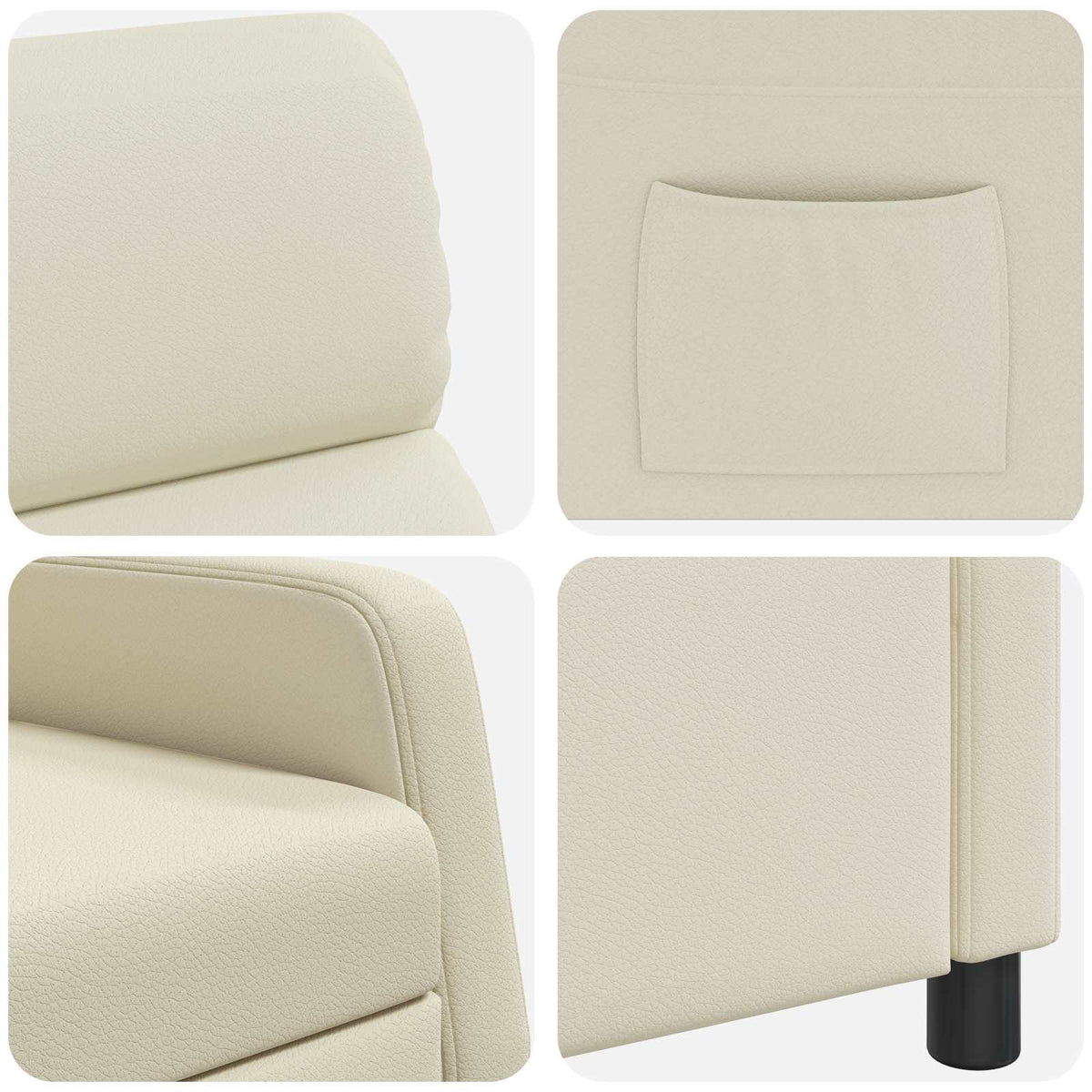 Relaxfauteuil Crèmekleurig Kunstleer