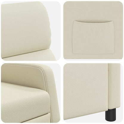 Relaxfauteuil Crèmekleurig Kunstleer