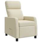 Relaxfauteuil crèmekleurig kunstleer 66x95x100 cm