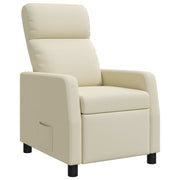 Relaxfauteuil crèmekleurig kunstleer 66x95x100 cm