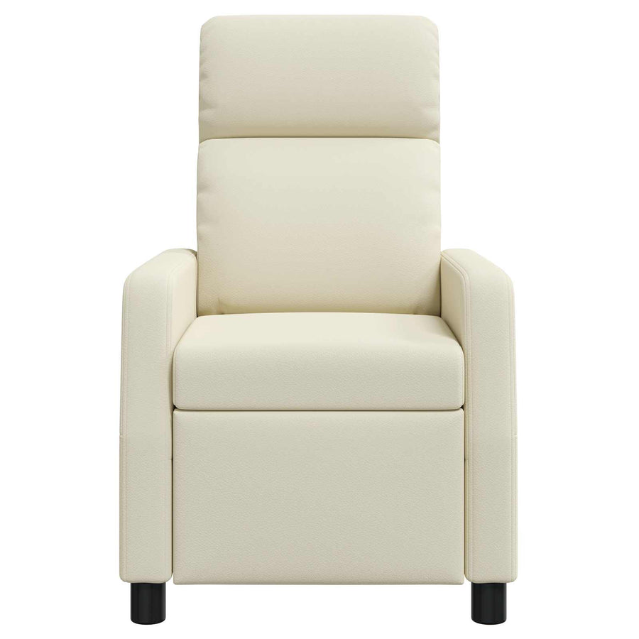 Relaxfauteuil Crèmekleurig Kunstleer