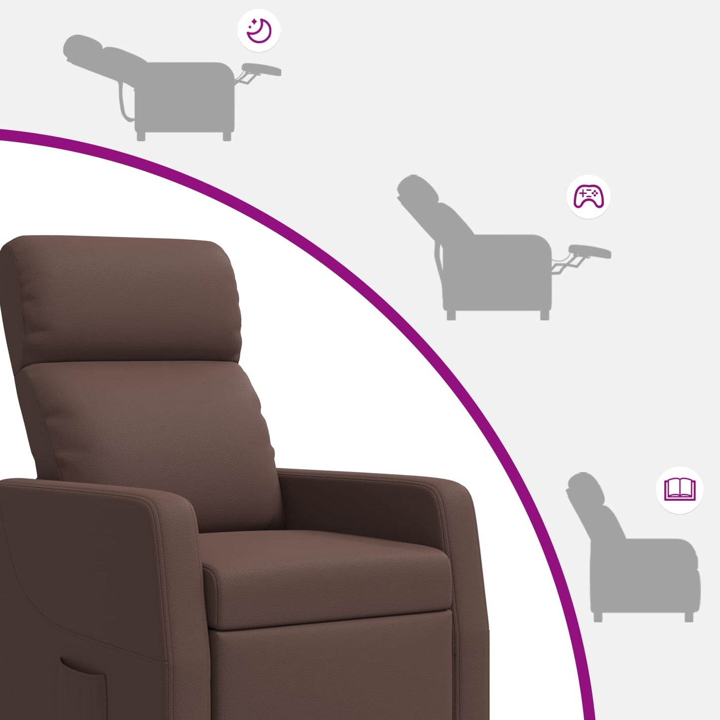 Relaxfauteuil Bruin Kunstleer
