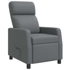 Relaxfauteuil Grijs Kunstleer