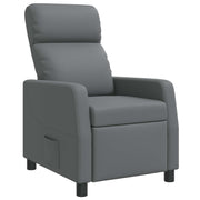 Relaxfauteuil grijs kunstleer 66x95x100 cm