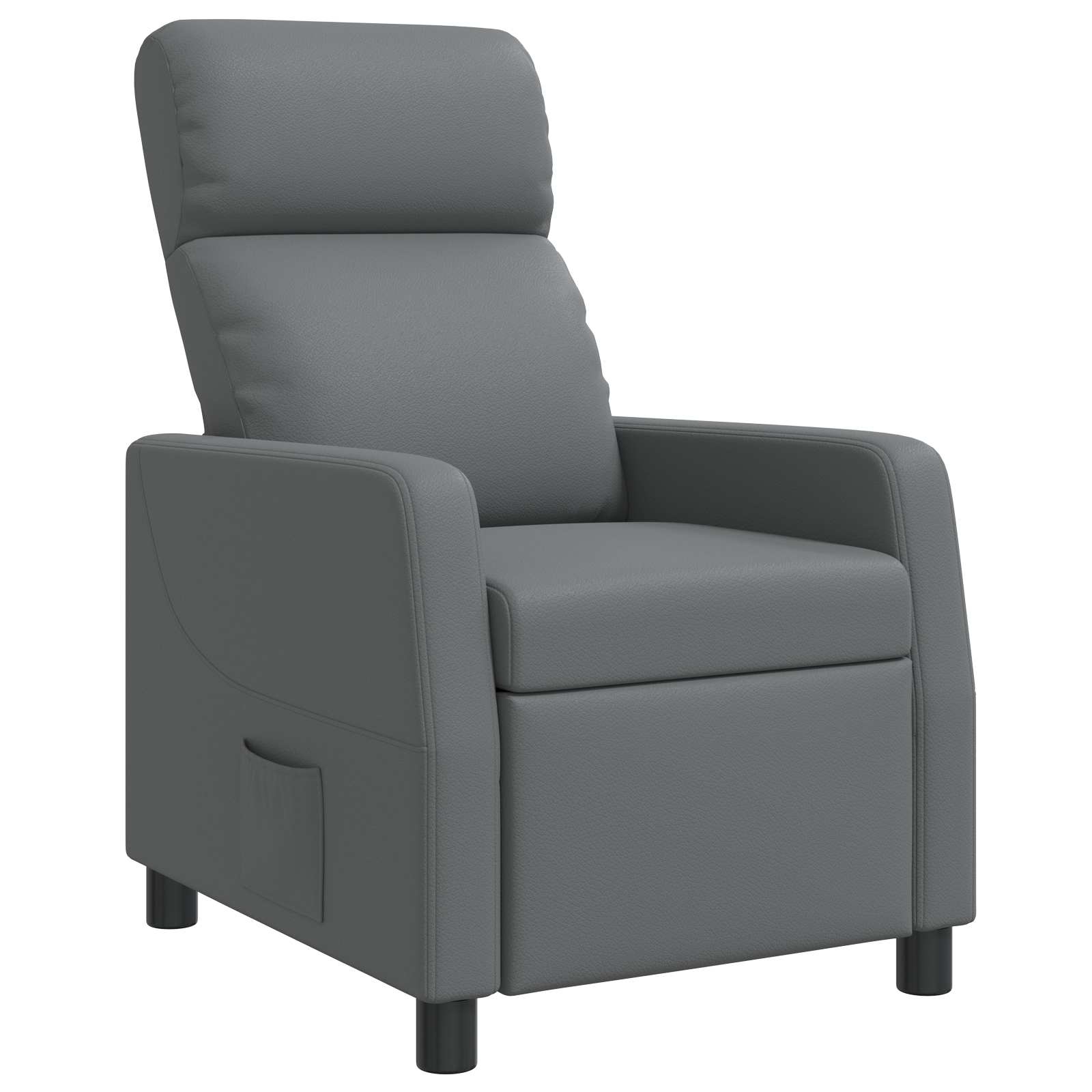 Relaxfauteuil Grijs Kunstleer