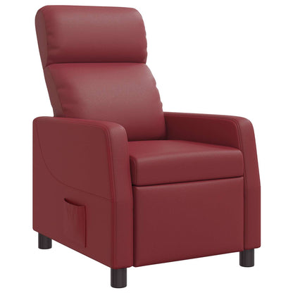 Relaxfauteuil Wijnrood Kunstleer