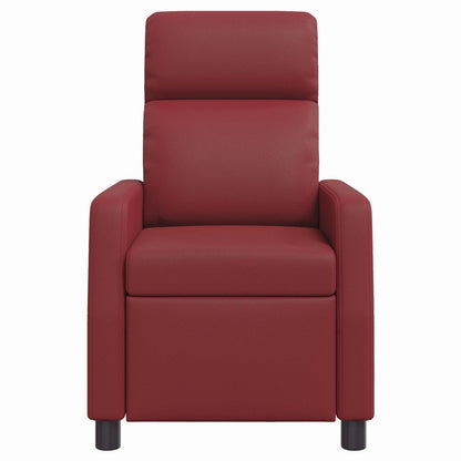 Relaxfauteuil Wijnrood Kunstleer