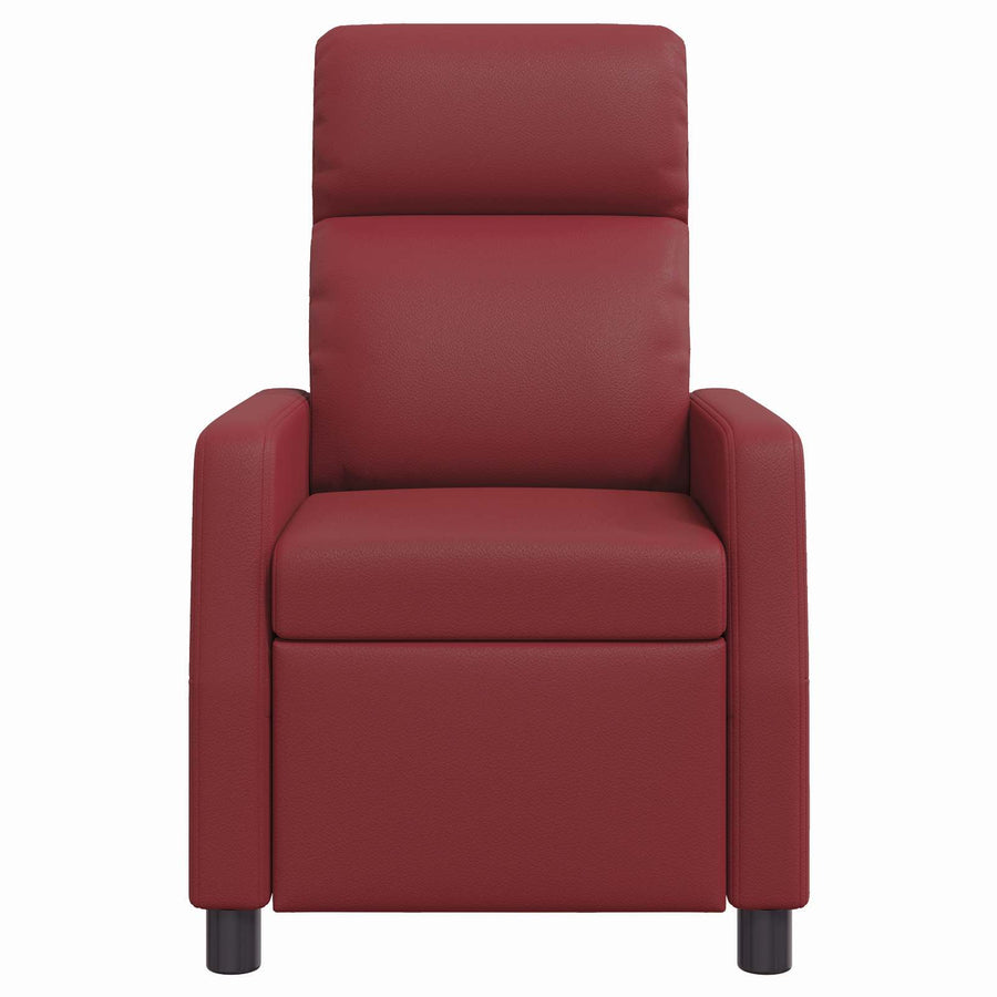 Relaxfauteuil Wijnrood Kunstleer