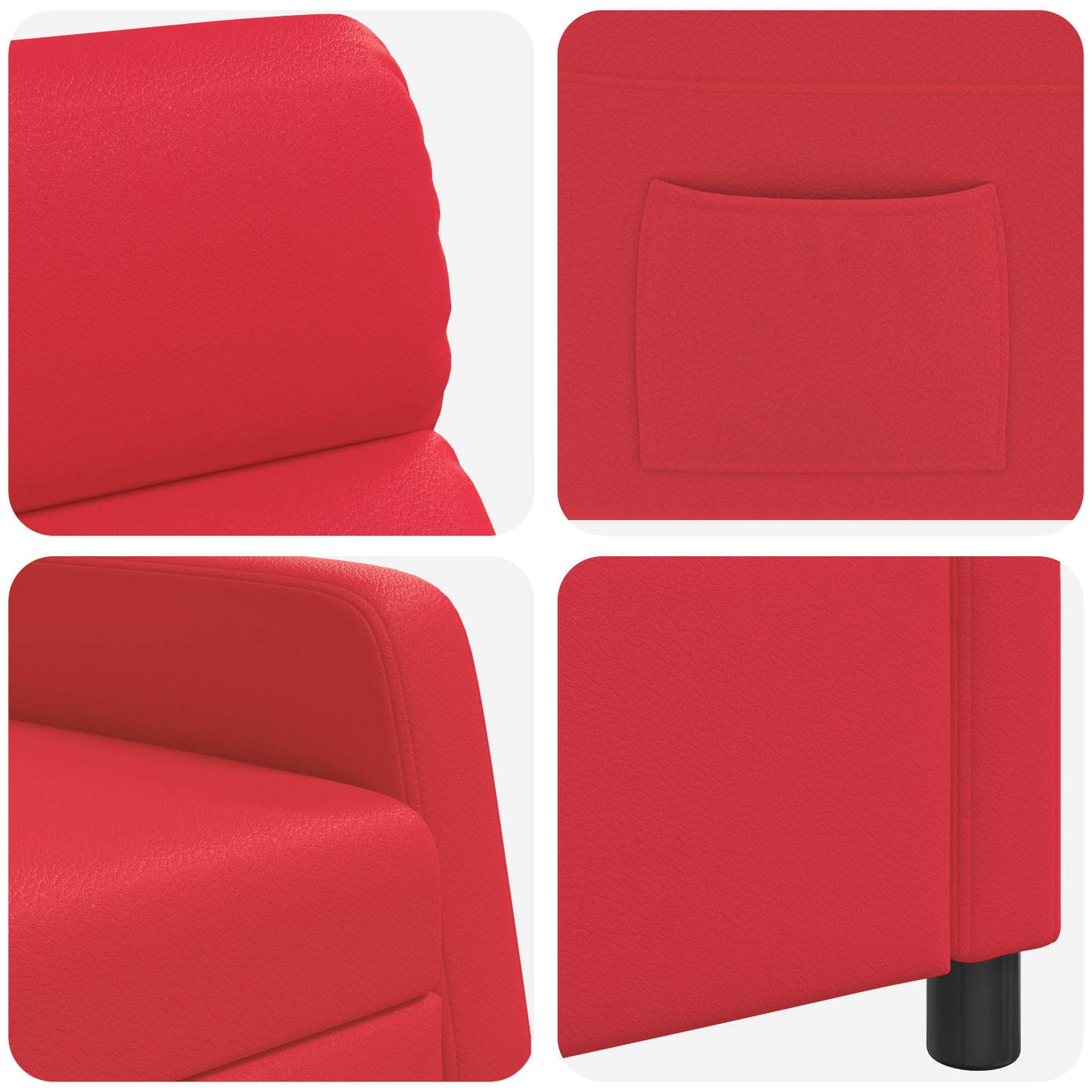 Relaxfauteuil Rood Kunstleer
