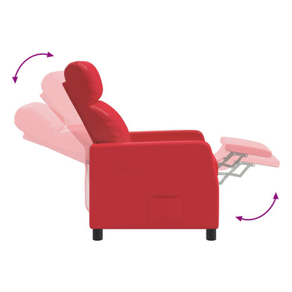 Relaxfauteuil Rood Kunstleer