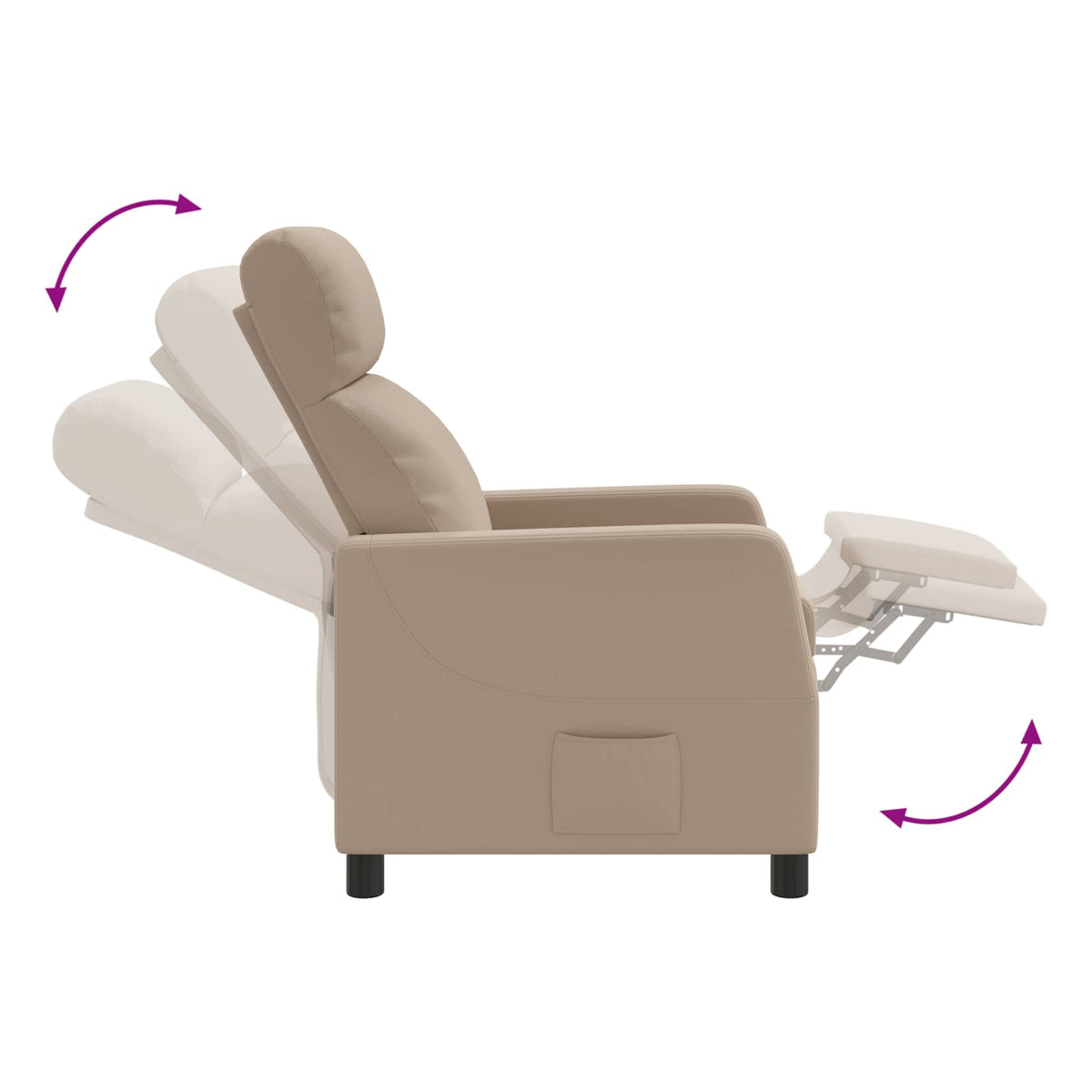 Relaxfauteuil Cappuccino Kunstleer