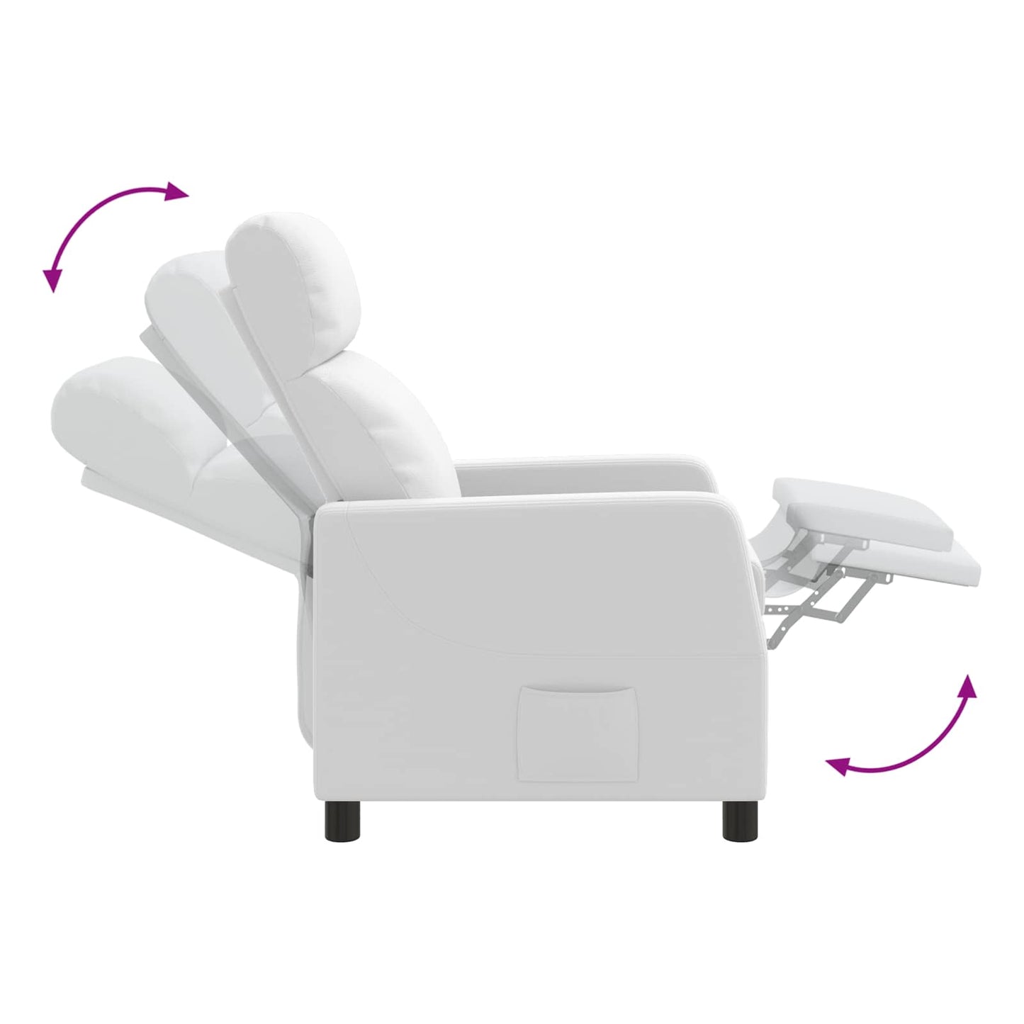 Relaxfauteuil Wit Kunstleer