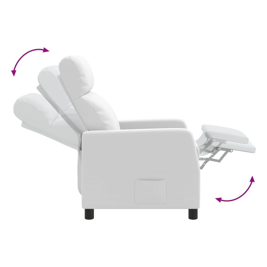 Relaxfauteuil Wit Kunstleer