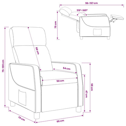Relaxfauteuil Wit Kunstleer