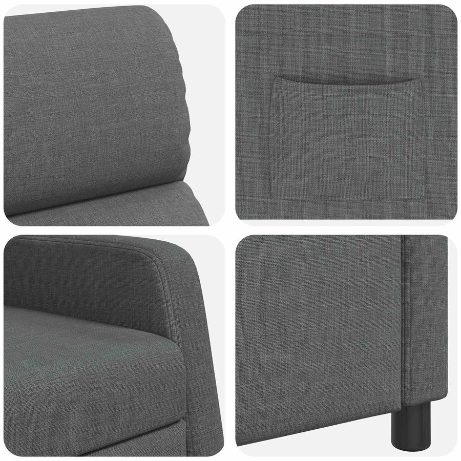 Relaxfauteuil Donkergrijs Stof