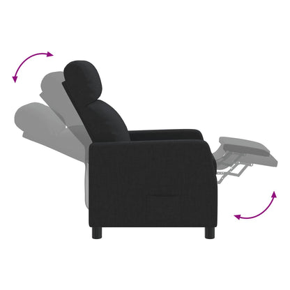 Relaxfauteuil Zwart Stof
